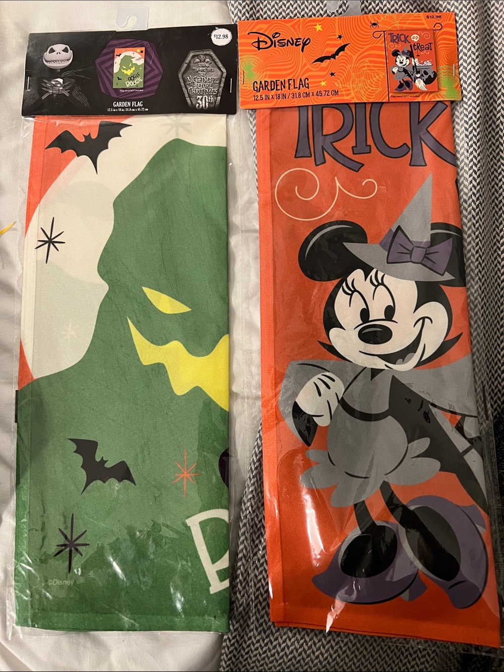 Disney Kids' Halloween Garden Flag - Minnie Witch Orange & Green